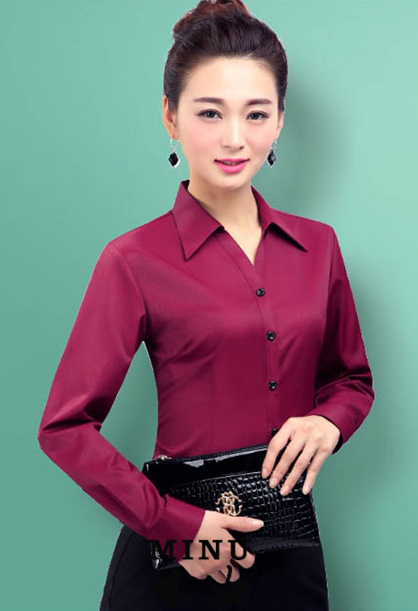 女士長(cháng)袖襯衫定做